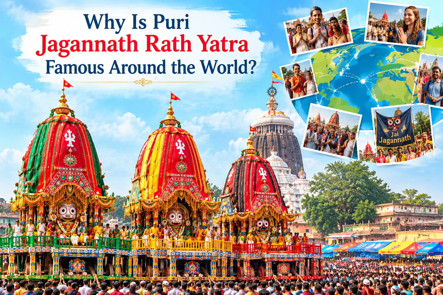 Puri Jagannath Rath Yatra famous around the world with grand chariots and devotees from across the globe