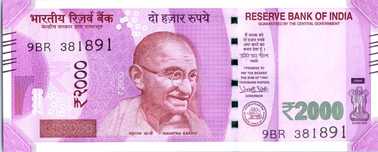 India_New 2000 Rupees Obverse