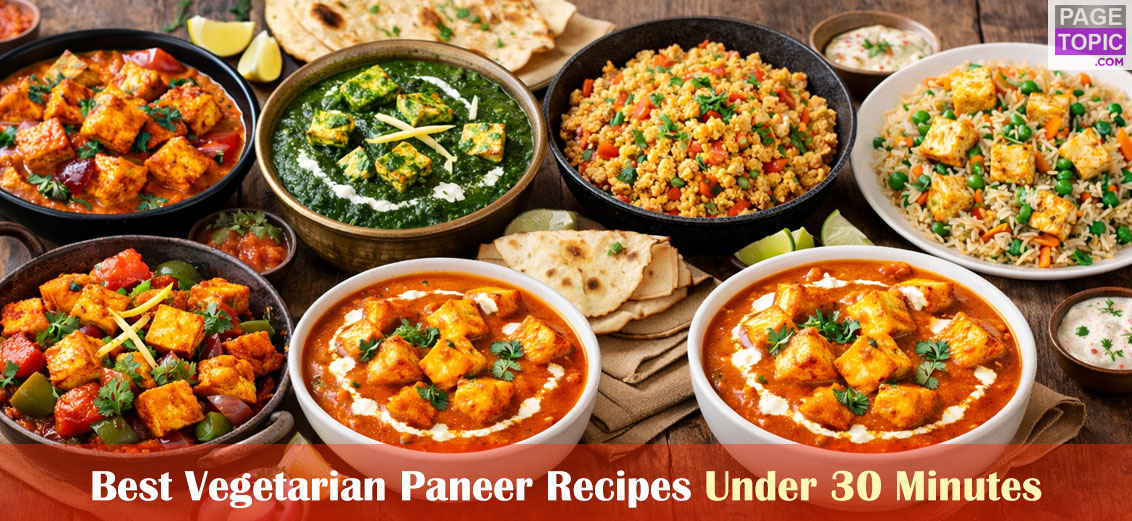 Best Vegetarian Paneer Recipes Under 30 Minutes