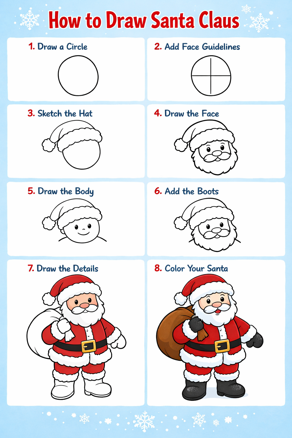 Santa Claus Drawing Easy: Step-by-Step Tutorial for Beginners