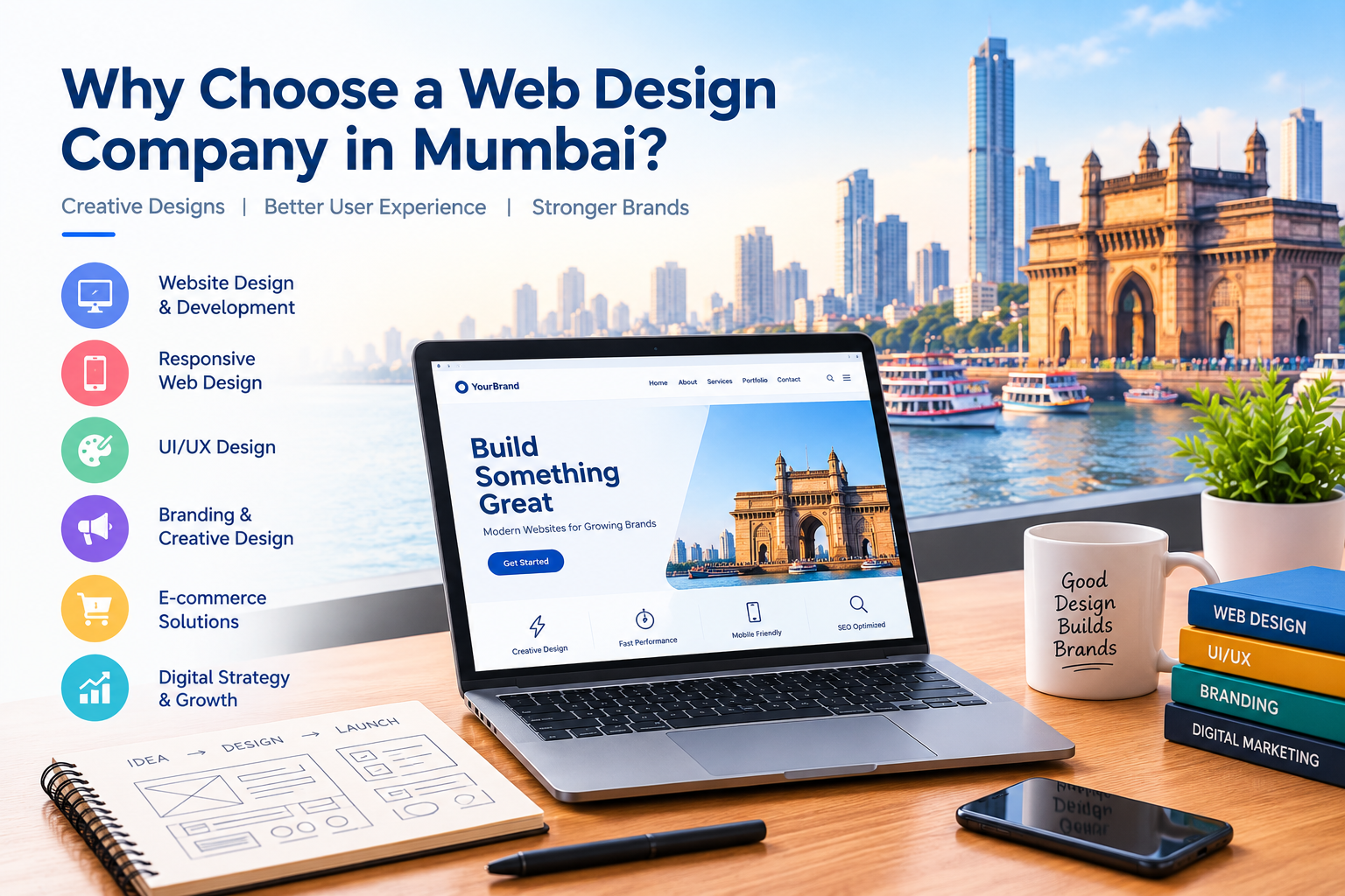 Web design company in Mumbai offering responsive websites UI UX design branding and e-commerce solutions
