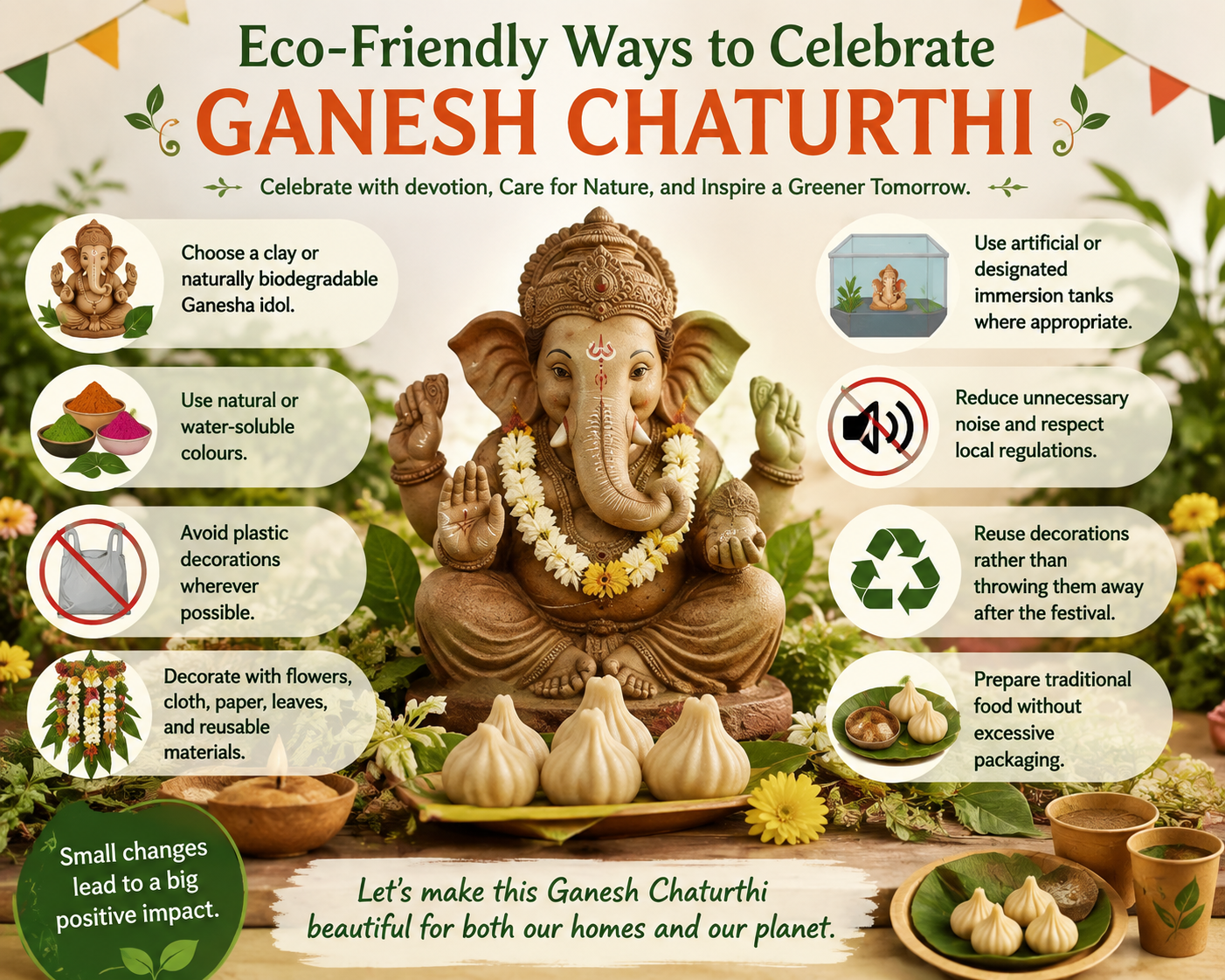 sustainable, eco-friendly ways to celebrate Ganesh Chaturthi